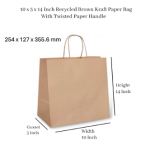 MediumLarge Uber  Kraft Paper Bag