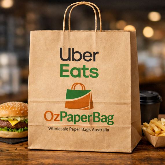 Uber Kraft Paper Carry Bag Melbourne
